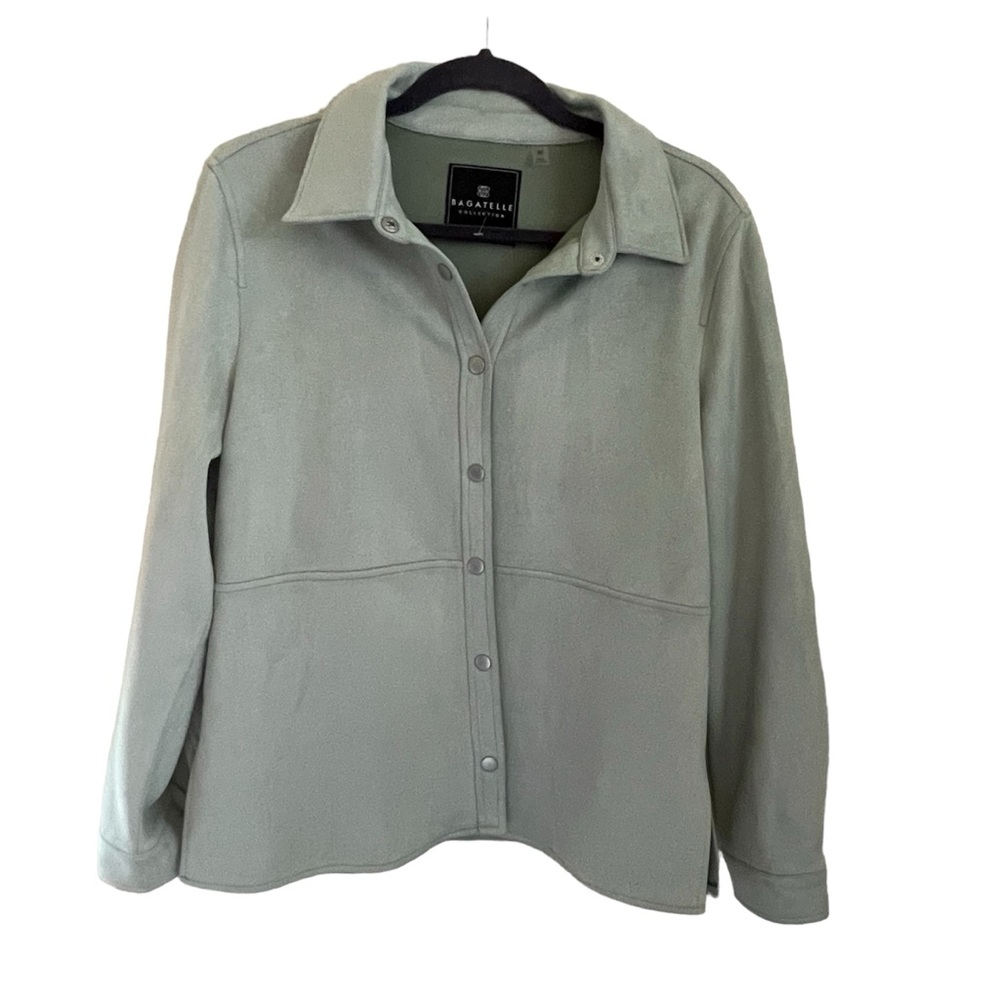 Bagatelle Pastel Mint Shacket / Long Sleeve Top  - M